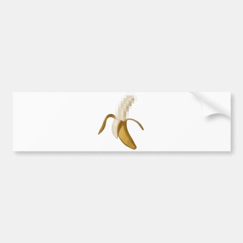 Dirty Censored Peeled Banana Bumper Sticker