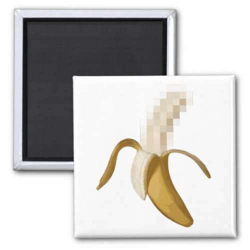 Dirty Censored Peeled Banana Magnet