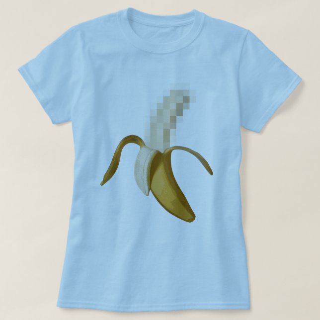Dirty Censored Peeled Banana T-Shirt (Design Front)