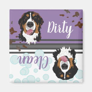 Dirty/Clean Bernese Mountain Dog Dishwasher Magnet