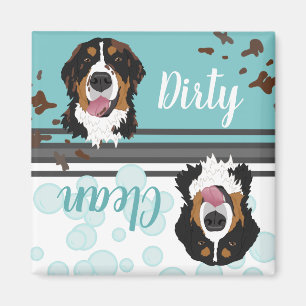 Dirty/Clean Bernese Mountain Dog  Magnet