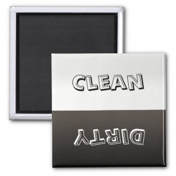 Dirty Clean Customized Dishwasher Magnet by stopnbuy at Zazzle