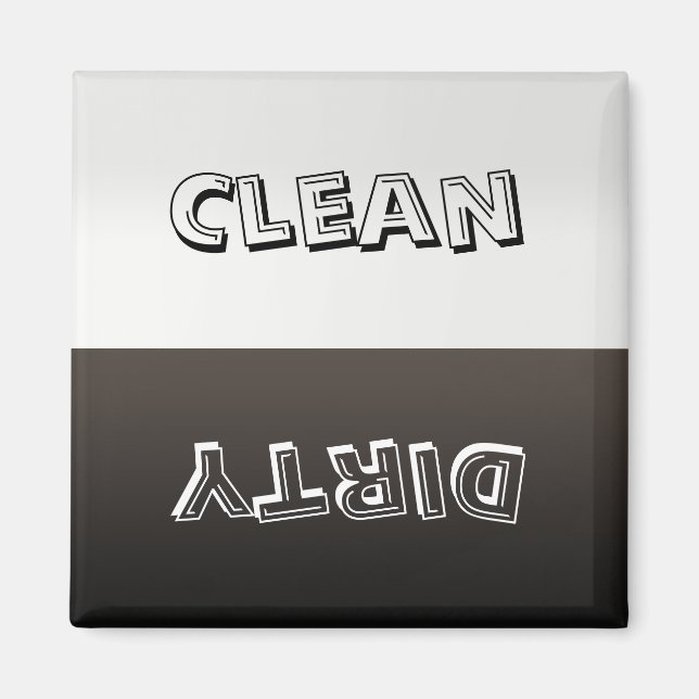 Dirty Clean Customized Dishwasher Magnet (Front)