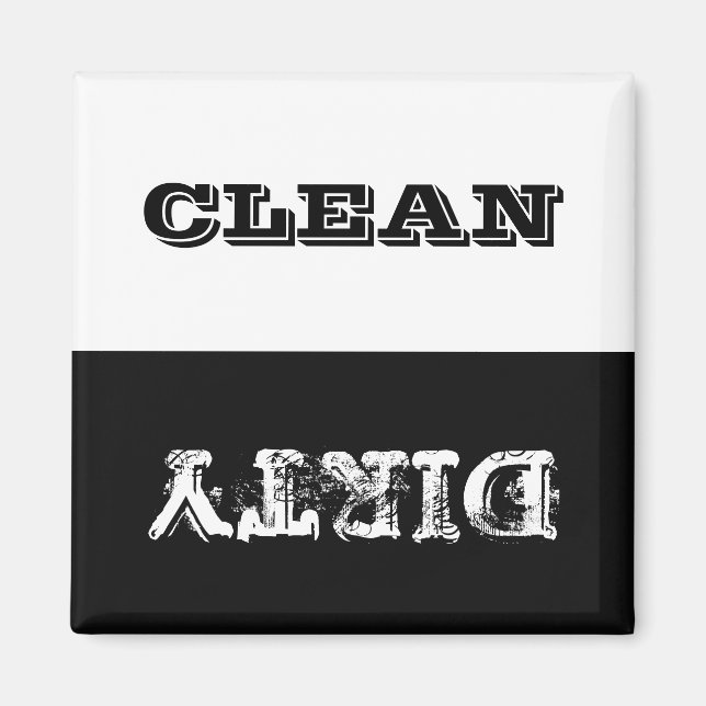 Dirty Clean Customized Dishwasher Magnet (Front)