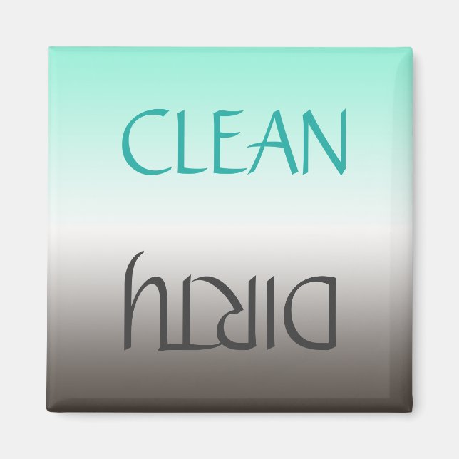 Dirty Clean Customized Dishwasher Magnet (Front)