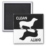 Dirty Clean Dachshund Dog Dishwasher Magnet at Zazzle
