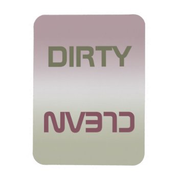 Dirty Clean Dishwasher Flexible Magnet by stopnbuy at Zazzle