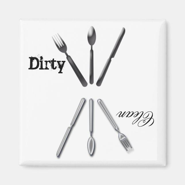 Dirty Clean Dishwasher Magnet (Front)