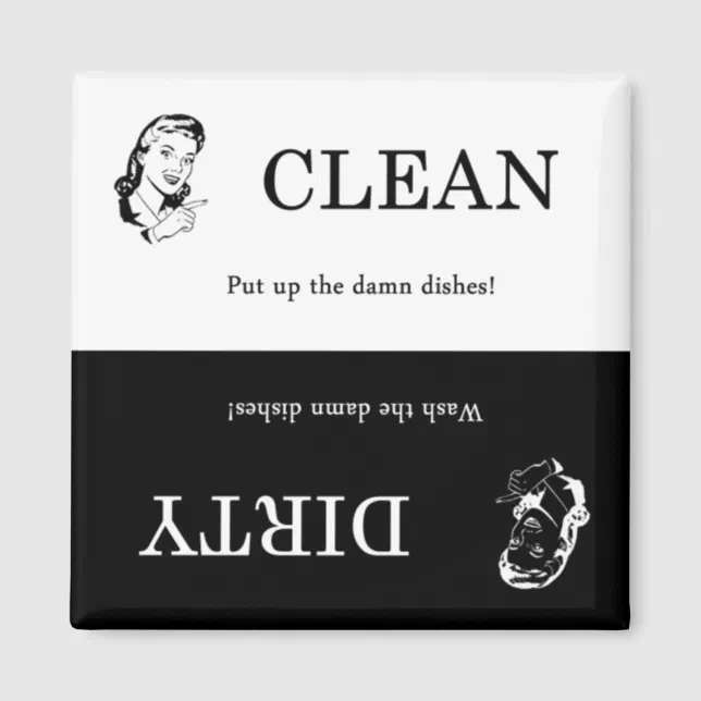 Dirty / Clean Dishwasher Magnet | Zazzle