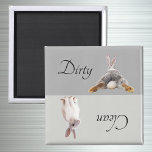 Dirty Clean Dishwasher Magnet Bunny Rabbit Tail<br><div class="desc">This design was created though digital art. It may be personalized in the area provide or customizing by choosing the click to customize further option and changing the name, initials or words. You may also change the text color and style or delete the text for an image only design. Contact...</div>