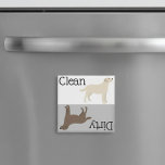 Dirty Clean Dishwasher Magnet Labrador Retriever<br><div class="desc">This design was created though digital art. It may be personalized in the area provide or customizing by choosing the click to customize further option and changing the name, initials or words. You may also change the text color and style or delete the text for an image only design. Contact...</div>