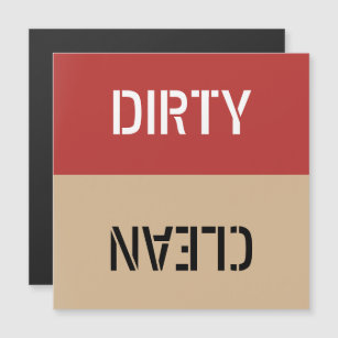 Dirty Clean Dishwasher Magnetic Card