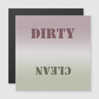 Dirty Clean Dishwasher Magnetic Card by stopnbuy at Zazzle