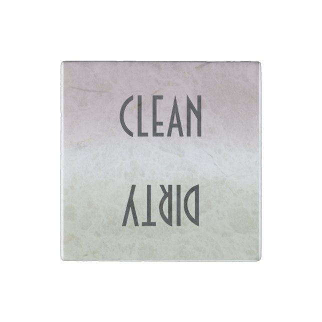 Dirty Clean Dishwasher Stone Magnet (Front)
