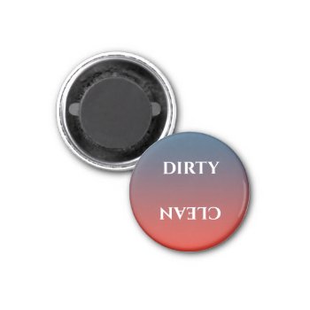 Dirty Clean Dishwasher Stone Magnet by stopnbuy at Zazzle