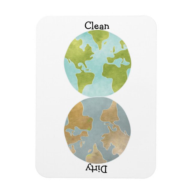 Dirty Clean Earth Flexible Magnet (Vertical)