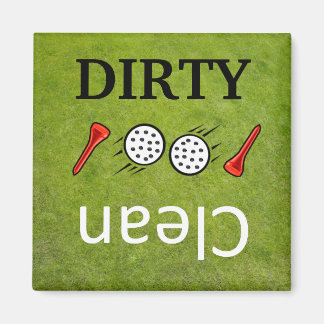 Dirty-Clean golf Dishwasher Magnets