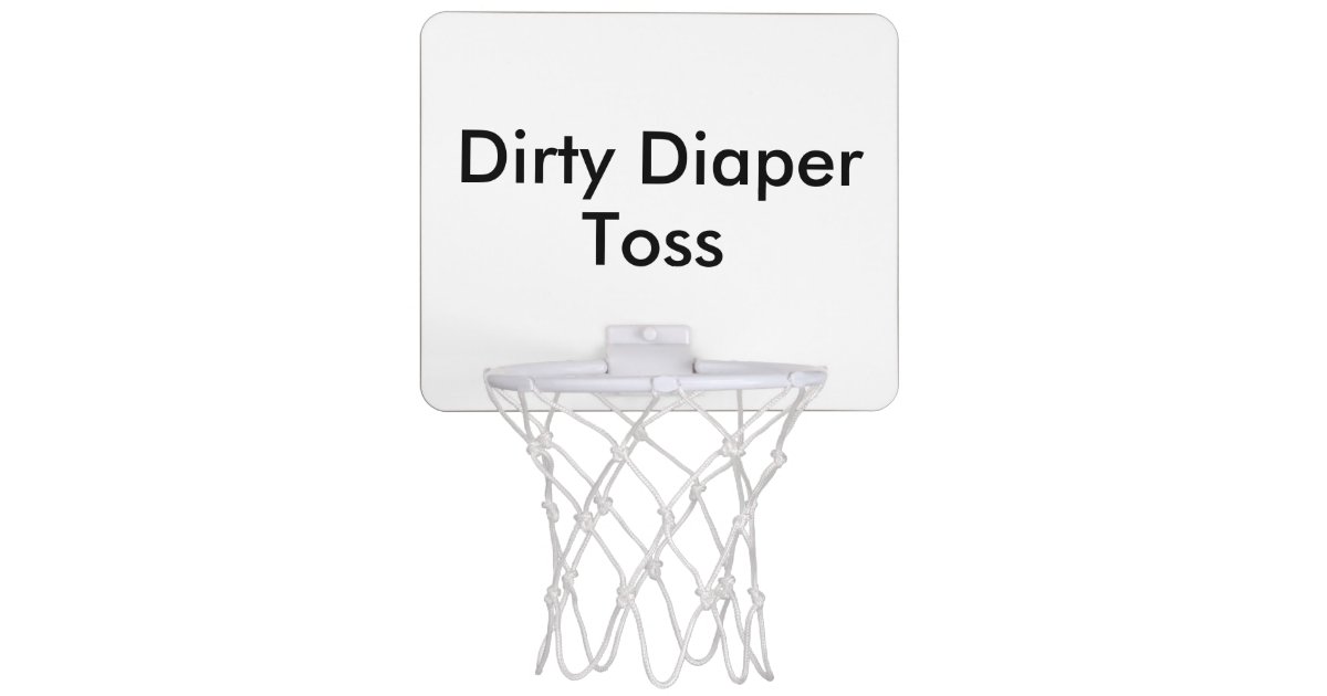 Dirty Diaper Toss Baby Shower Game Mini Basketball Backboard Dirty Diaper Toss Baby Shower Game Mini Basketball Backboard