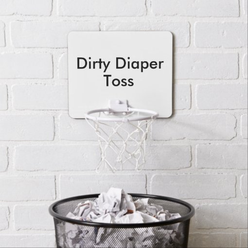 Dirty Diaper Toss Baby Shower Game Mini Basketball Hoop Zazzle