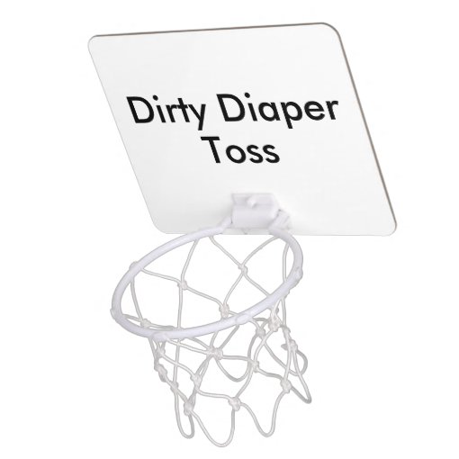 Dirty Diaper Toss Baby Shower Game Mini Basketball Hoop Zazzle