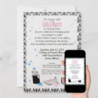 Dirty Dishes' Bridal Shower Invitation (Lingerie)