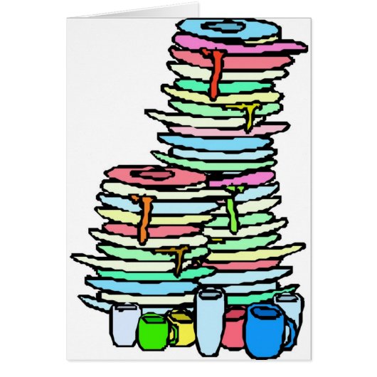 Dirty Dishes Card (Front)