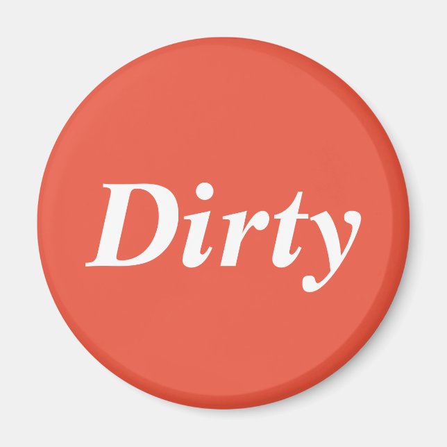 Dirty dishwasher orange magnet (Front)