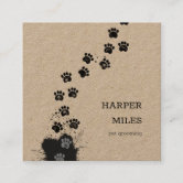 paw print custom business card template | Zazzle