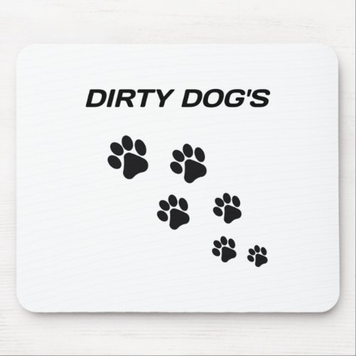 Dirty Dogs For Black Colour Graphic Tri_blend  Mouse Pad
