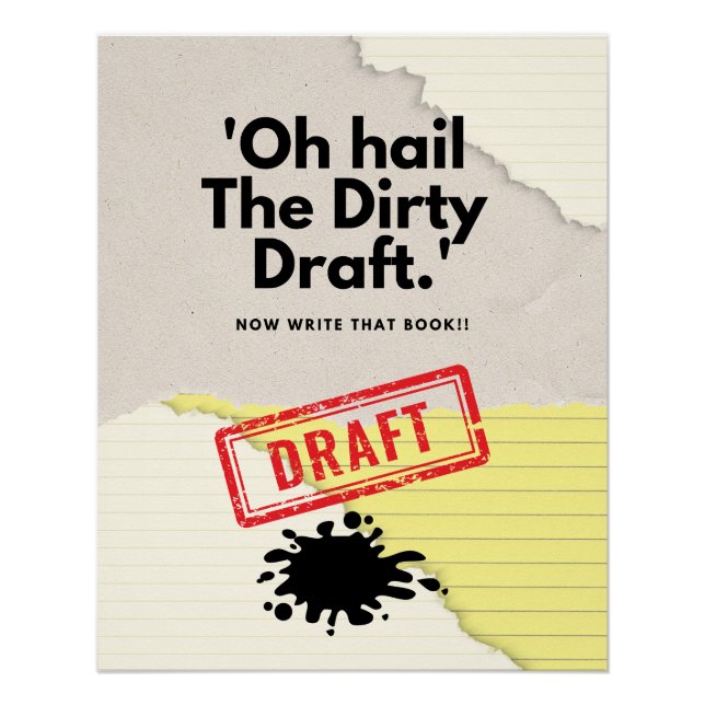 Dirty Draft Chronicles: Notebook Humor for Writers Poster (Front)