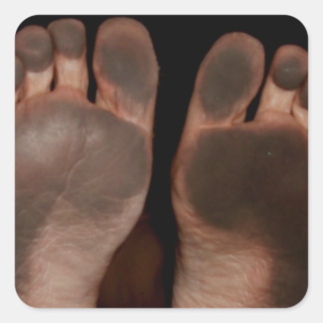 DIRTY FEET SQUARE STICKER (Front)