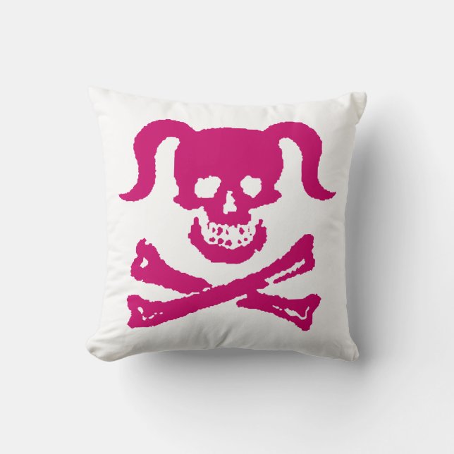 Dirty Girly Throw Pillow (Front)