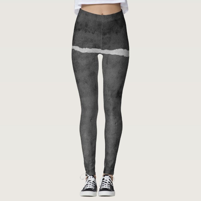Dirty gray ripped paper leggings (Front)