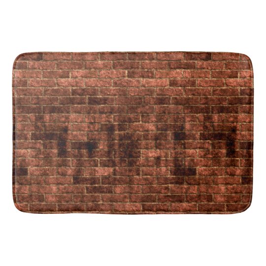 Dirty Grungy Old Red Brick Wall Bath Mat Zazzle Com