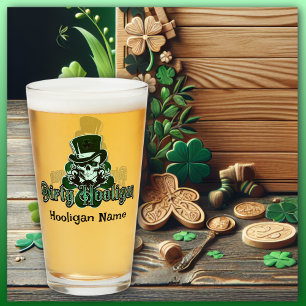 Dirty Hooligan Logo - Personalized Glass