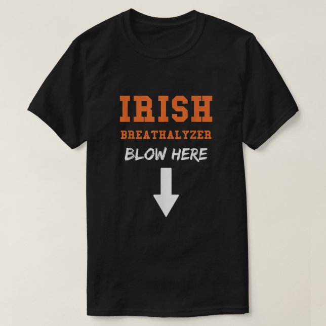 Dirty Irish Breathalyzer Adult St Patricks Da T-Shirt (Design Front)