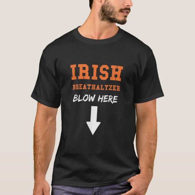 Dirty Irish Breathalyzer Adult St Patricks Day T-Shirt (Front)
