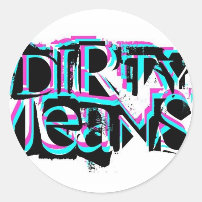 DIRTY JEANS logo stickers (Front)