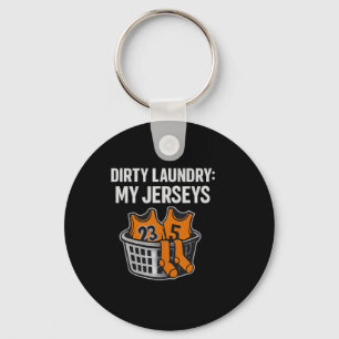 Dirty Laundry My Jerseys Sketll Humor Novelty Keychain