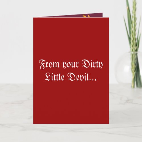 Dirty Little Devil Valentines Greetings Card