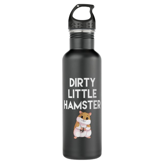 Dirty Little Hamster Cute Hamster Picture Stainless Steel Water Bottle (Front)