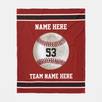 Dirty Look Baseball Personalized Baseball Blanket by YourSportsGifts at Zazzle