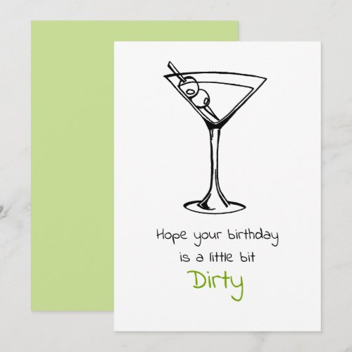 Dirty Martini 30 Birthday 
