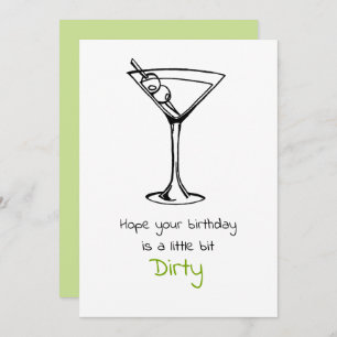 Dirty Martini 30 Birthday  Card