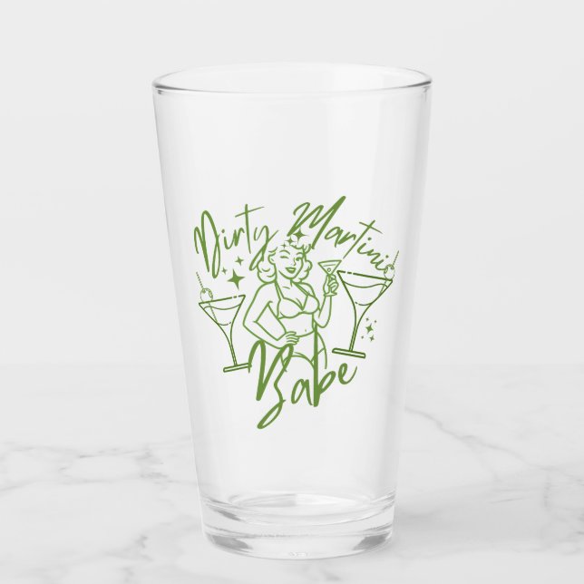 Dirty Martini Babe Glass (Front)