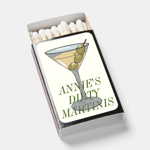 dirty martini Bar  Matchboxes