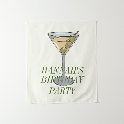 Dirty Martini Birthday Invitation  Tapestry