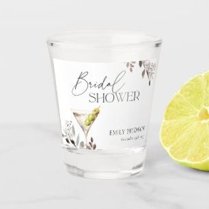 Dirty Martini Cocktail Bridal Shower Shot Glass