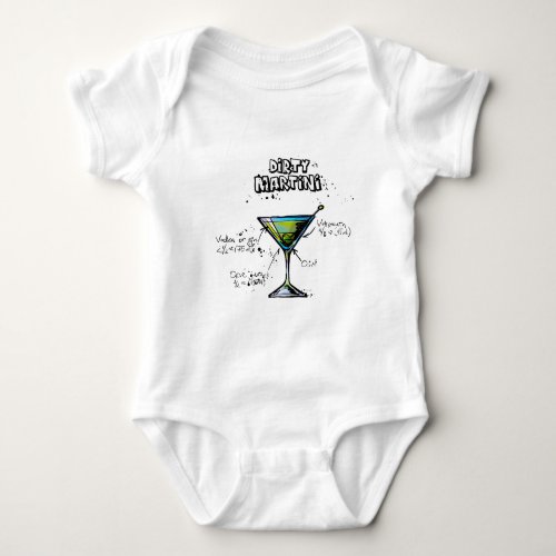 Dirty Martini Cocktail Recipe Baby Bodysuit