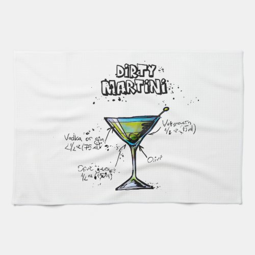 Dirty Martini Cocktail Recipe Towel